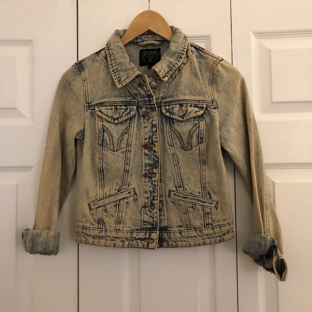 Acid wash jean jacket